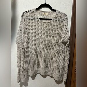 Y2K inspired Hollister Women's Beige Knit Sweater